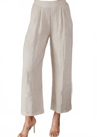 Venti6 Moonflower Trousers In Natural Linen In Neutral