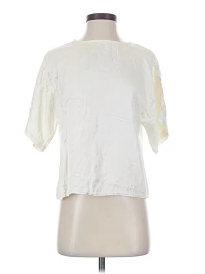 Pre-owned Venti6 Short Sleeve Blouse In Ivory