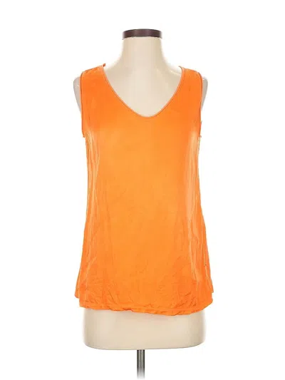 Pre-owned Venti6 Sleeveless Top Orange Scoop Neck Tops