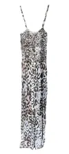 Venti6 Women's Cheetah Print Jumpsuit In White/black In Multi