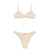 Venuja Beige Sequin Bikini In Beige