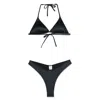 Venuja Black Triangle Two-piece Bikini In Black