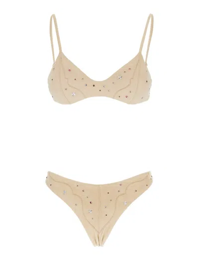 Venuja Beige Sequin Bikini