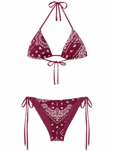Venuja Bikini Sierra Con Stampa Bandana  In Red