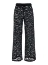 Venuja Floral-lace Pants In Black