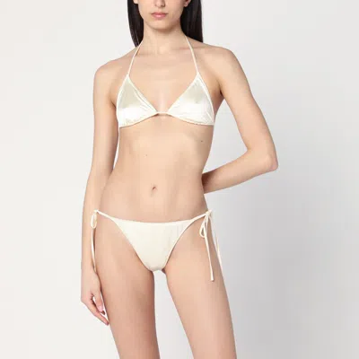 VENUJA BUTTER-COLOURED TRIANGLE BIKINI SET