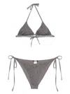 Venuja Grey Bikini With Triangle Design And All-over Stud Decorations In Tech Fabric Womsn In 灰色