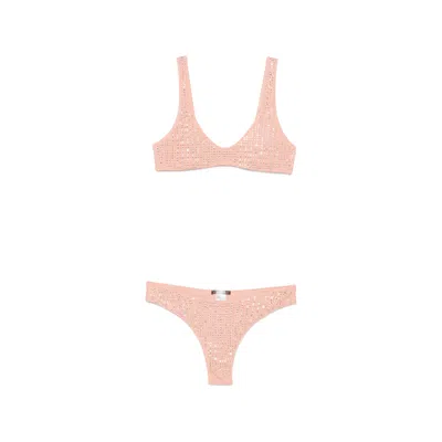 Venuja Crystal-embellished Bikini In Pink