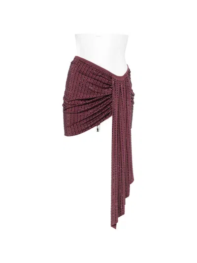 Venuja Crystal-embellished Draped Skirt In Pink