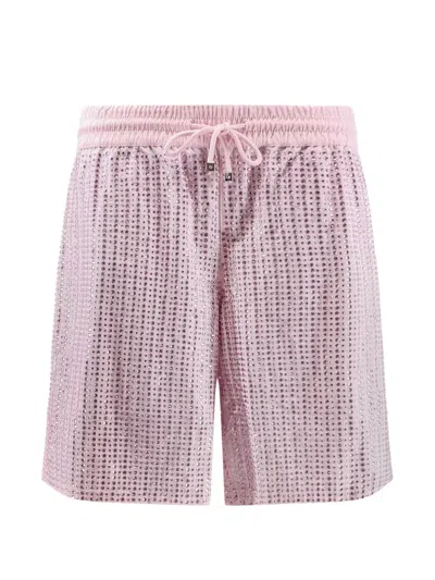 Venuja Crystal-embellished Drawstring Shorts In Pink