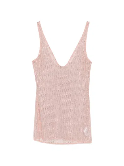 Venuja Crystal-embellished Sleeveless Mini Dress In Pink