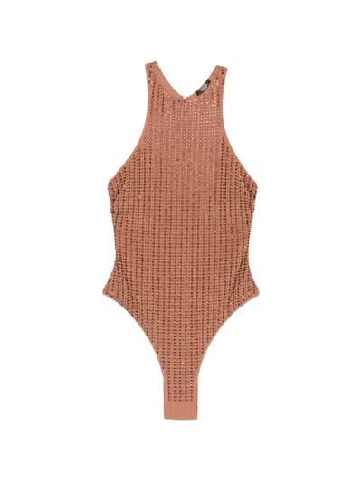 Venuja Crystal-embellished Swimsuit In Brown