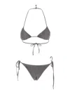 Venuja Grey Bikini With Triangle Design And All-over Stud Decorations In Tech Fabric Womsn