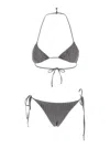 Venuja Grey Bikini With Triangle Design And All-over Stud Decorations In Tech Fabric Womsn In Grey