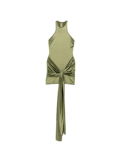 Venuja Knot-detail Mini Dress In Green