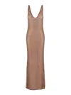 Venuja Malibu Crystal Maxi Dress In Brown