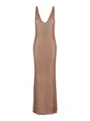Venuja Malibu Crystal Maxi Dress In Brown