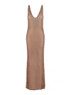 Venuja Malibu Crystal Maxi Dress In Brown