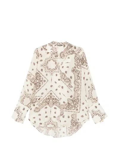 Venuja Paisley-print Button-up Shirt Cover-up In Multi
