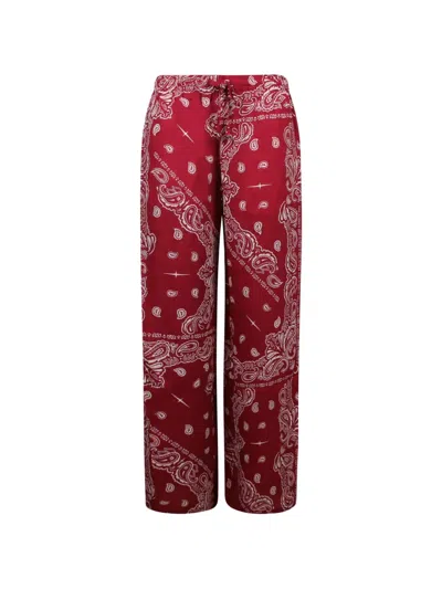 Venuja Paisley-print Drawstring Trousers In Red