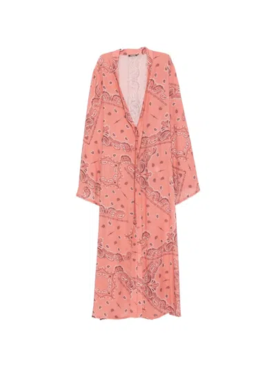 Venuja Paisley-print Kaftan In Orange