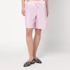 Venuja Pink Bermuda Shorts With Crystals In Pink