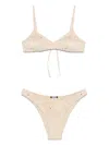 Venuja Beige Sequin Bikini In 中性色