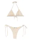 Venuja Stud-embellished Bikini In Neutrals