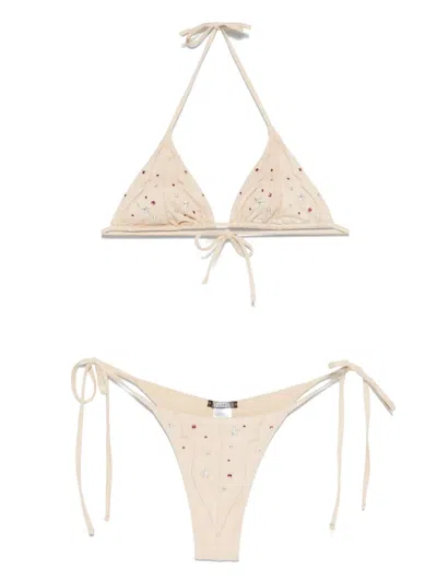 Venuja Stud-embellished Bikini In Beige