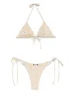 Venuja Stud-embellished Bikini In Neutrals