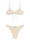 Venuja Beige Sequin Bikini In Neutrals