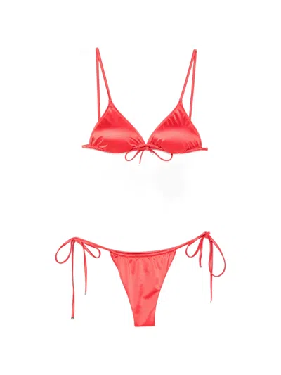Venuja Tie-detail Bikini In Red