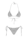 Venuja White Bikini With Removable Top Cups And All-over Beaded Embellishments In White