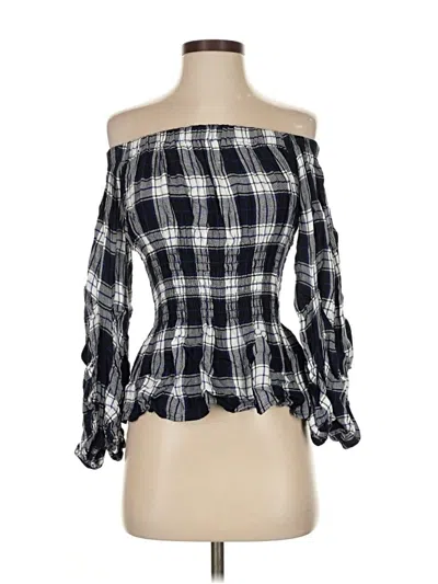 Pre-owned Venus 3/4 Sleeve Blouse In Black