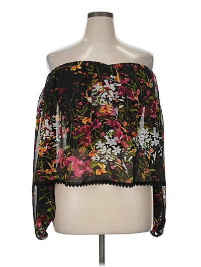 Pre-owned Venus 3/4 Sleeve Blouse In Black