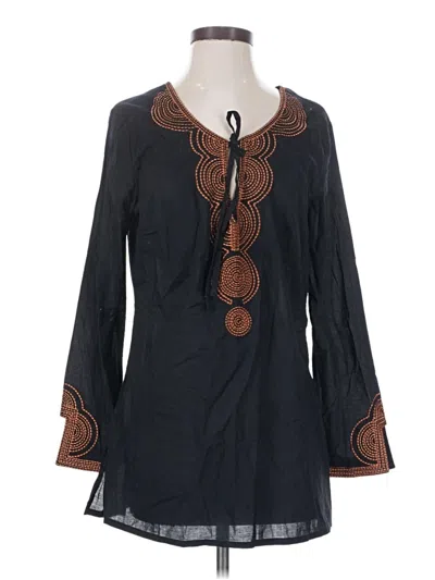 Pre-owned Venus 3/4 Sleeve Blouse In Black