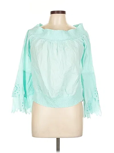 Pre-owned Venus 3/4 Sleeve Blouse In Blue