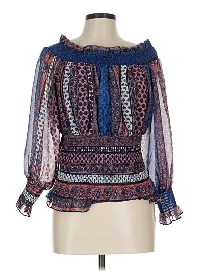 Pre-owned Venus 3/4 Sleeve Blouse In Blue