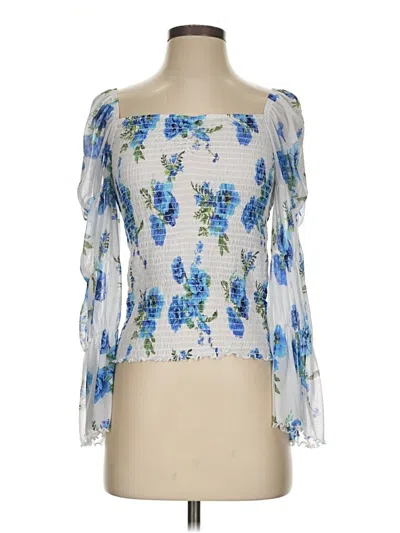 Pre-owned Venus 3/4 Sleeve Blouse In Blue