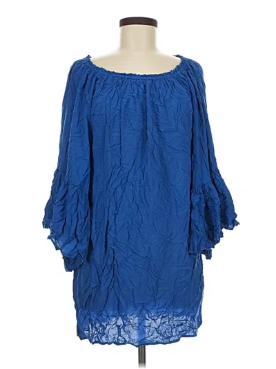 Pre-owned Venus 3/4 Sleeve Blouse In Blue