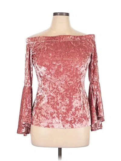 Pre-owned Venus 3/4 Sleeve Blouse In Burgundy