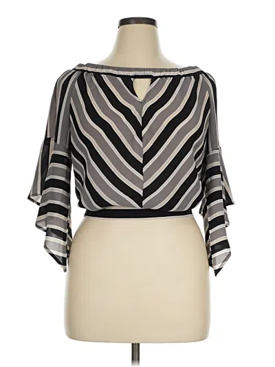 Pre-owned Venus 3/4 Sleeve Blouse In Gray