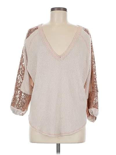 Pre-owned Venus 3/4 Sleeve Blouse In Ivory