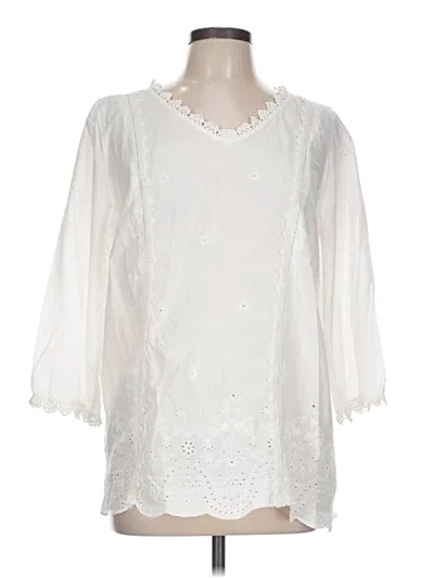 Pre-owned Venus 3/4 Sleeve Blouse In Ivory