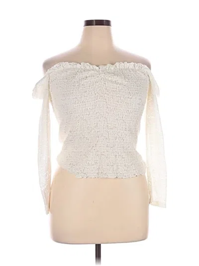 Pre-owned Venus 3/4 Sleeve Blouse In Ivory