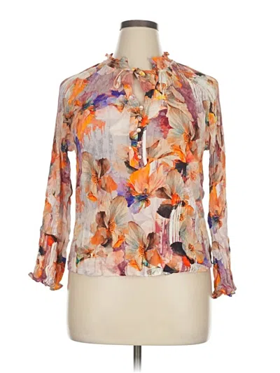 Pre-owned Venus 3/4 Sleeve Blouse In Orange