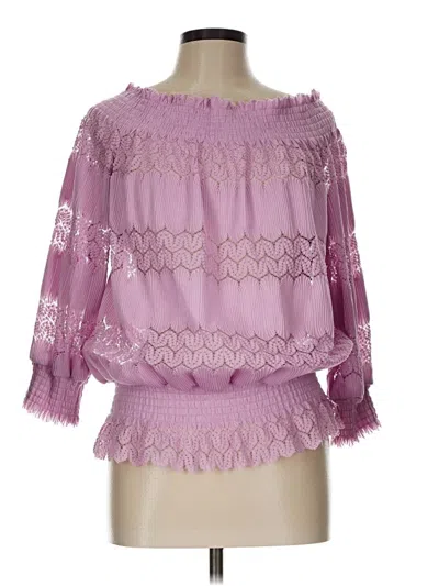 Pre-owned Venus 3/4 Sleeve Blouse In Pink