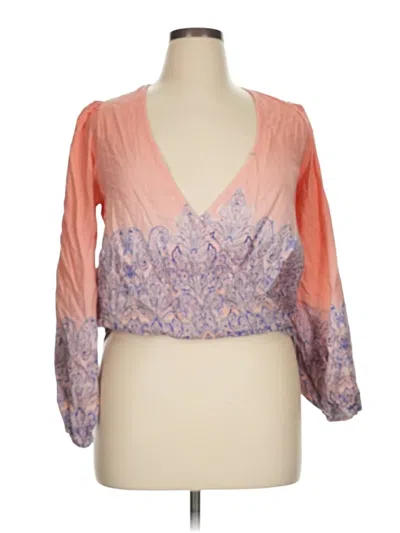 Pre-owned Venus 3/4 Sleeve Blouse In Pink