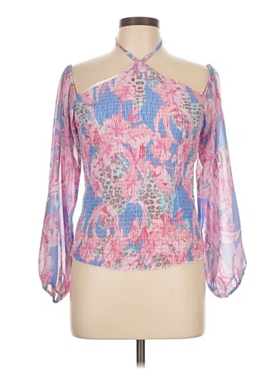 Pre-owned Venus 3/4 Sleeve Blouse In Pink