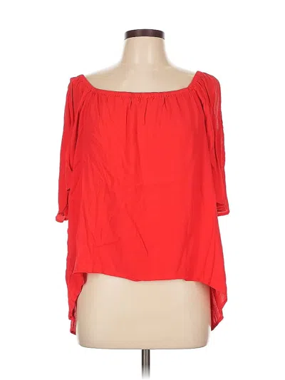 Pre-owned Venus 3/4 Sleeve Blouse In Red